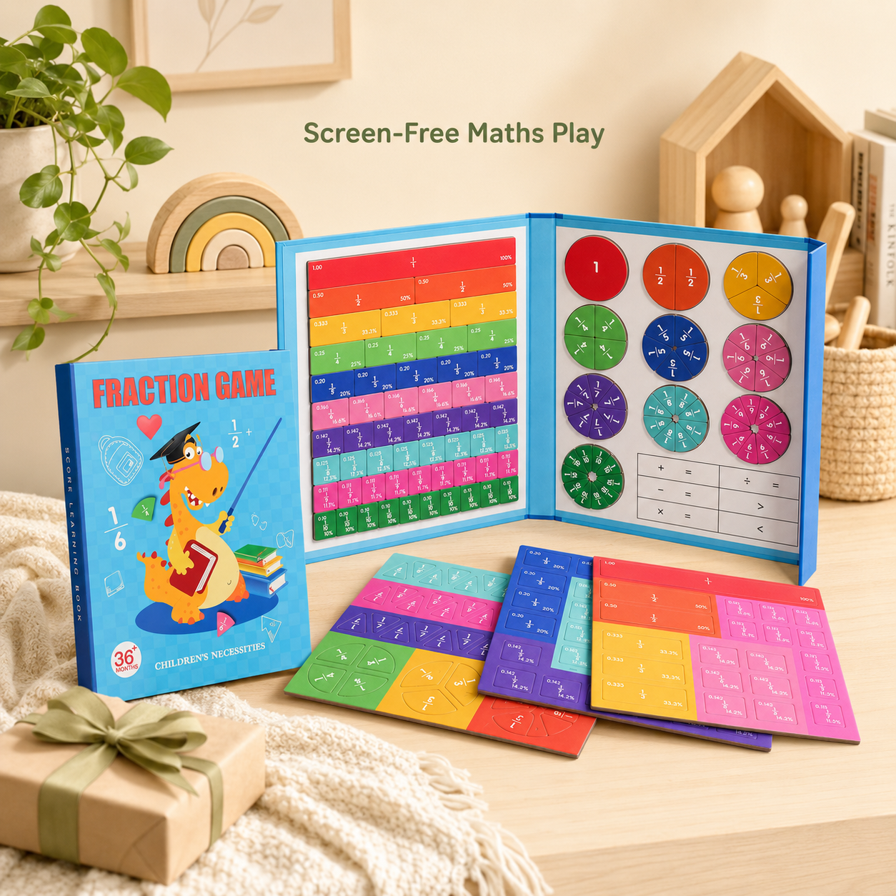 Toyella™ MathMaster Magnetic Fraction Board