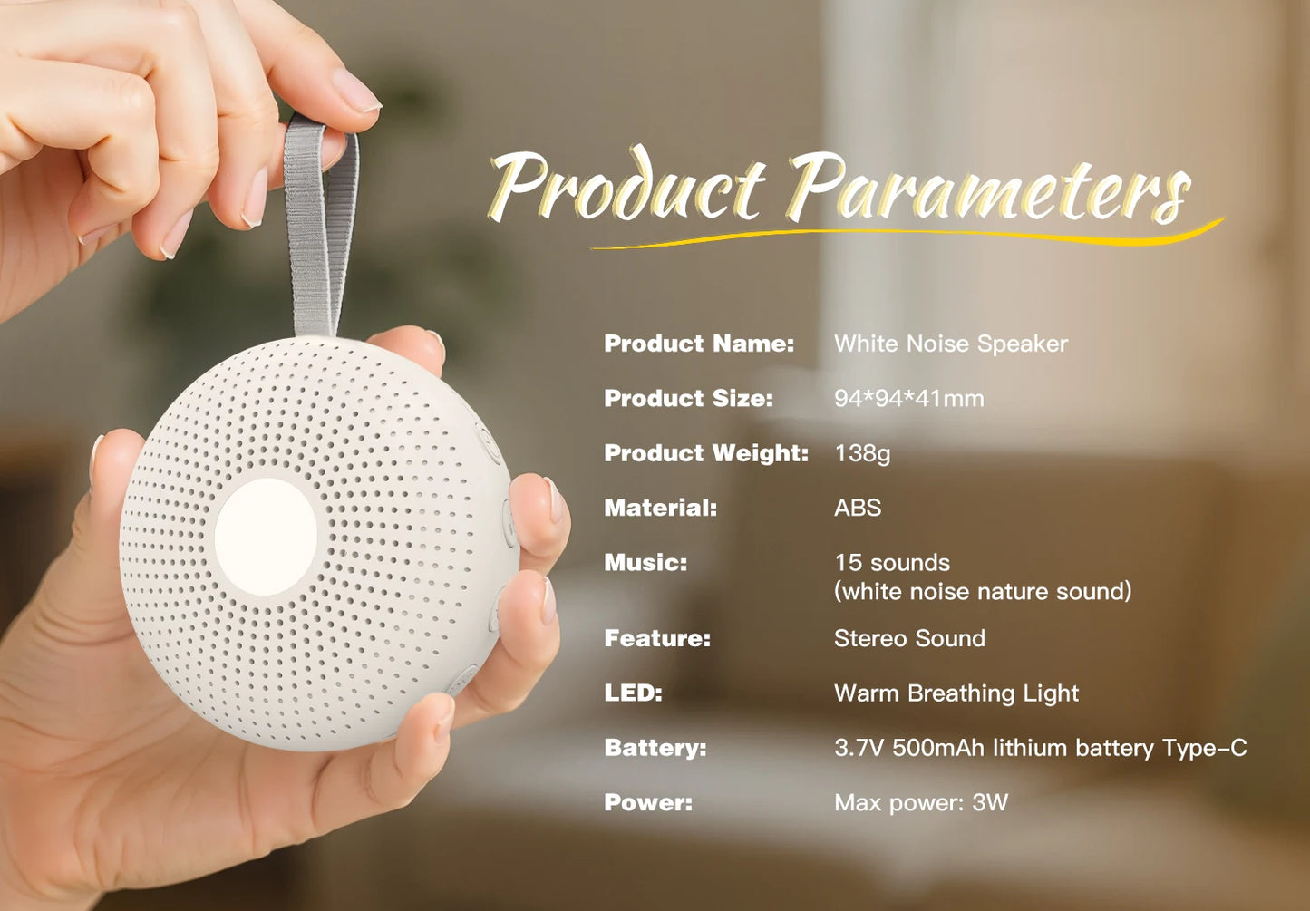 Toyella DreamDot™ Portable White Noise Soother