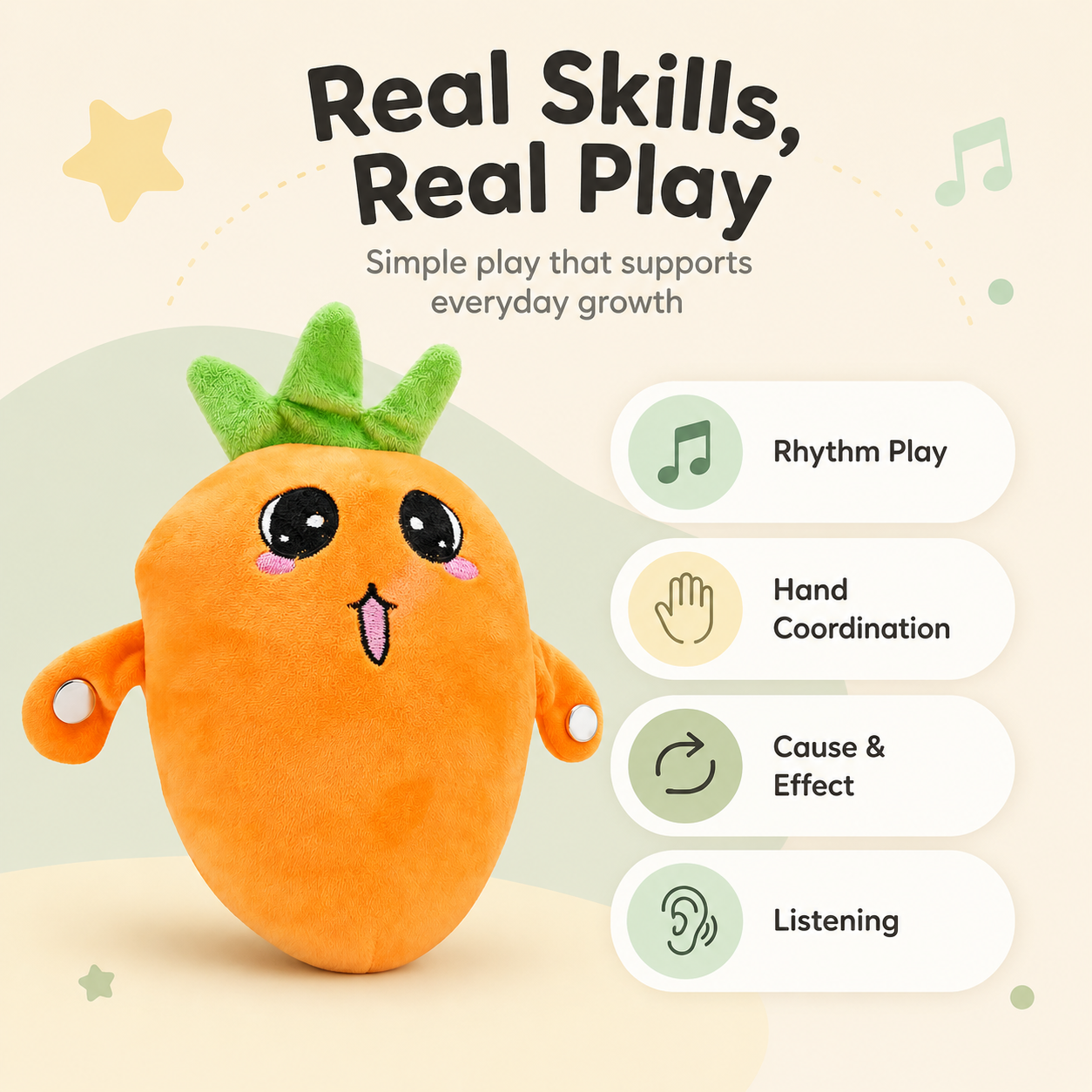 Toyella Musical Touch Plush Pal