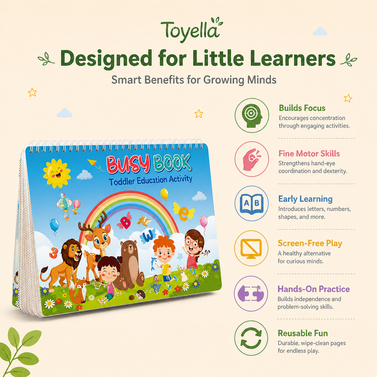 Toyella™ Preschool Busy Book