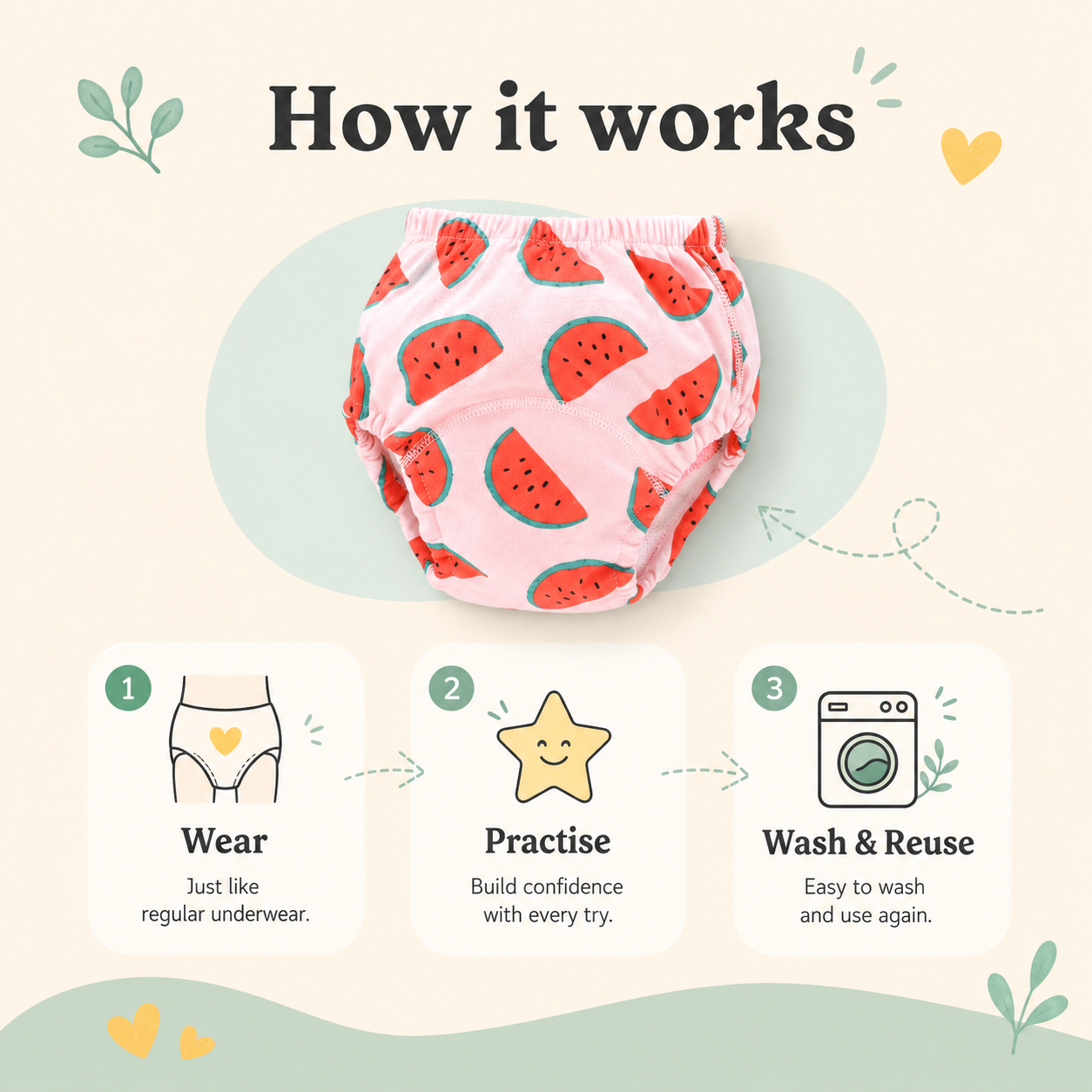 Toyella LittleSteps™ Reusable Potty Training Pants