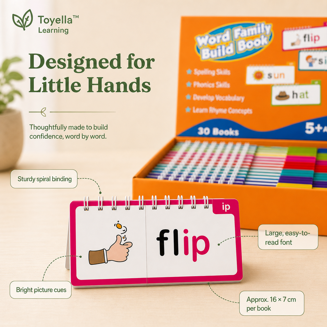 Toyella™ Phonics Word Family Build Book