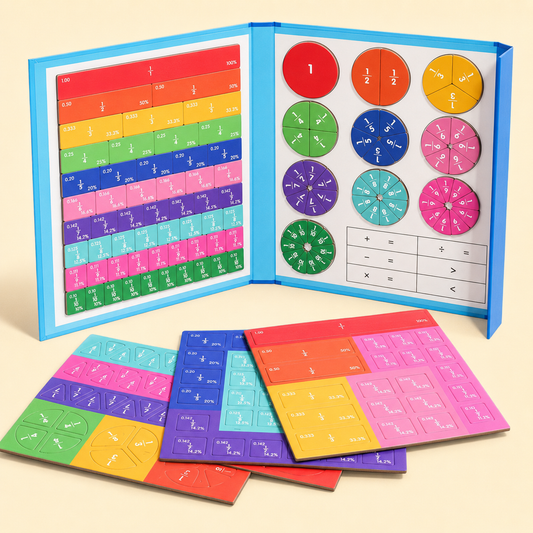 Toyella™ MathMaster Magnetic Fraction Puzzle