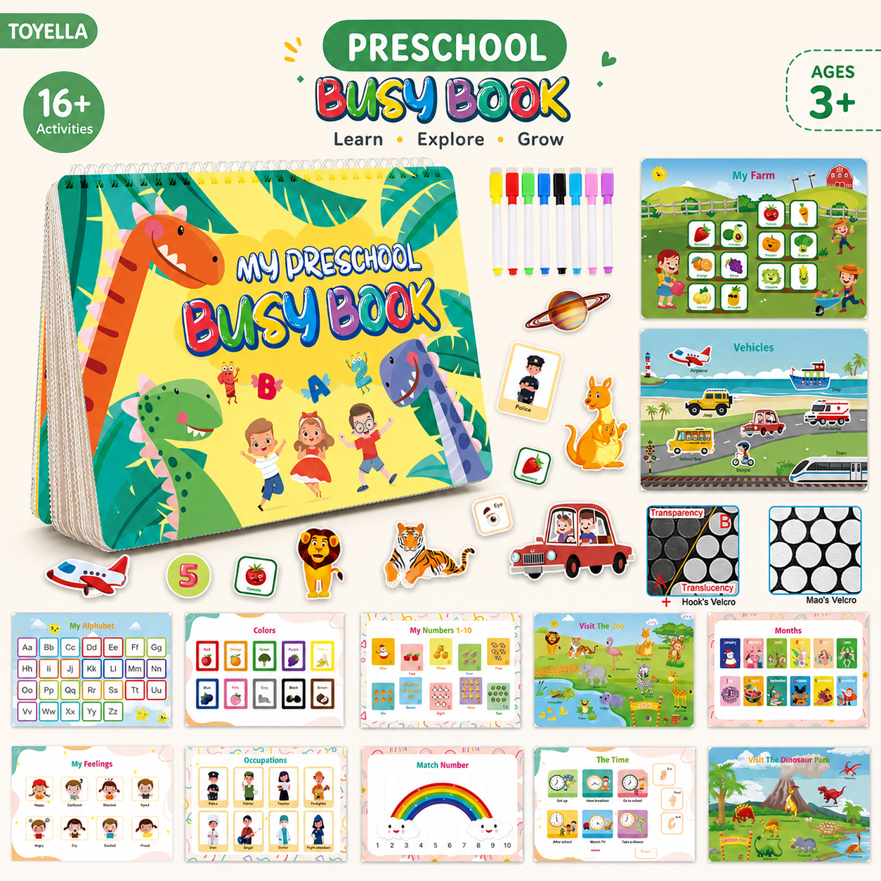 Toyella™ Preschool Busy Book