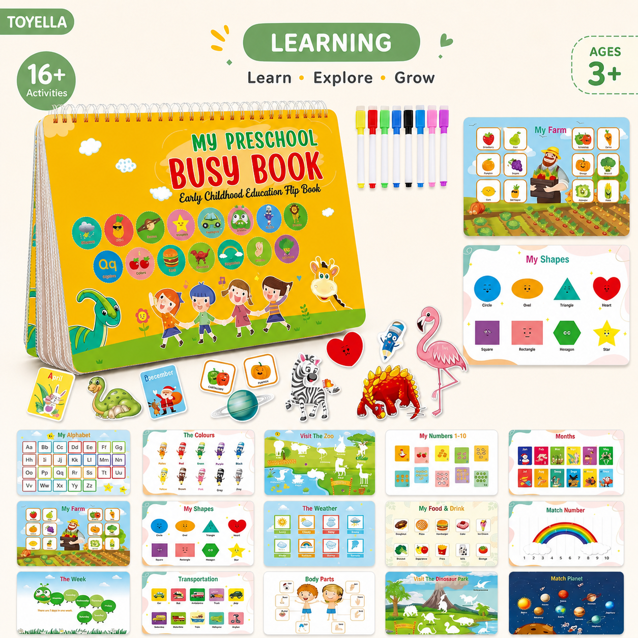 Toyella™ Preschool Busy Book