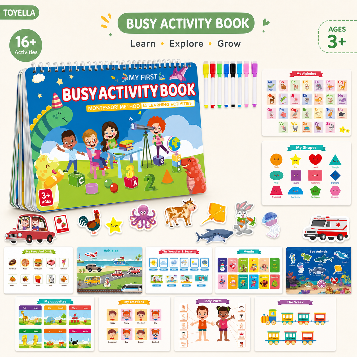 Toyella™ Preschool Busy Book