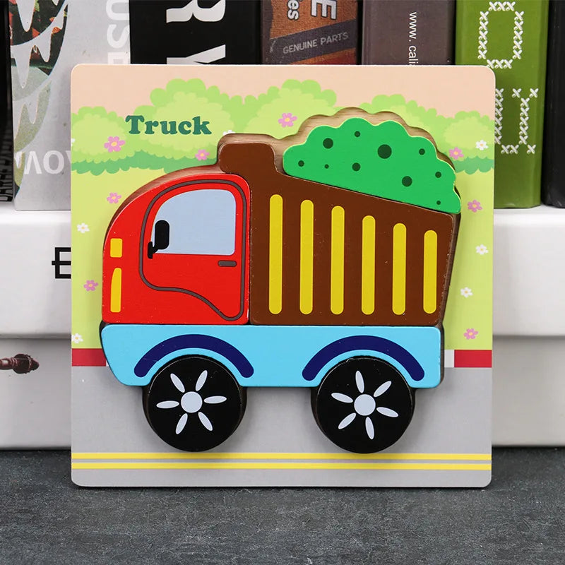 Toyella™ My First Wooden Puzzle | Animal & Vehicle Designs