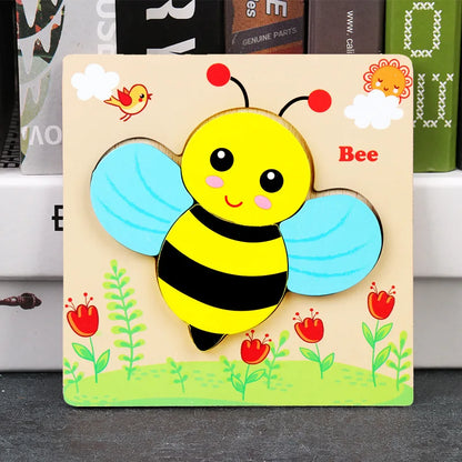 Toyella™ My First Wooden Puzzle | Animal & Vehicle Designs