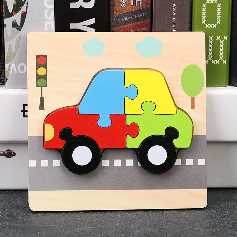 Toyella™ My First Wooden Puzzle | Animal & Vehicle Designs