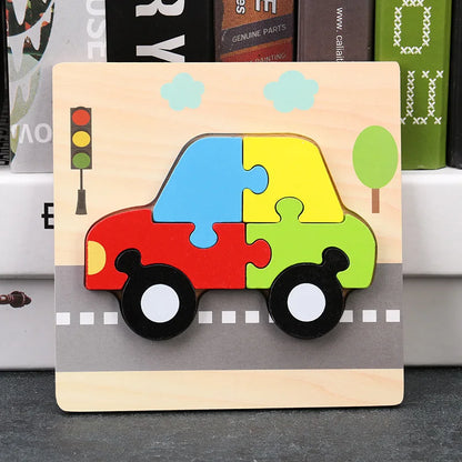 Toyella™ My First Wooden Puzzle | Animal & Vehicle Designs