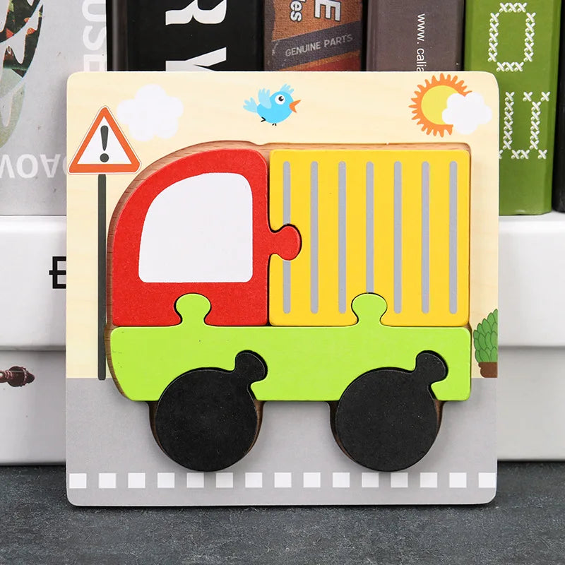 Toyella™ My First Wooden Puzzle | Animal & Vehicle Designs