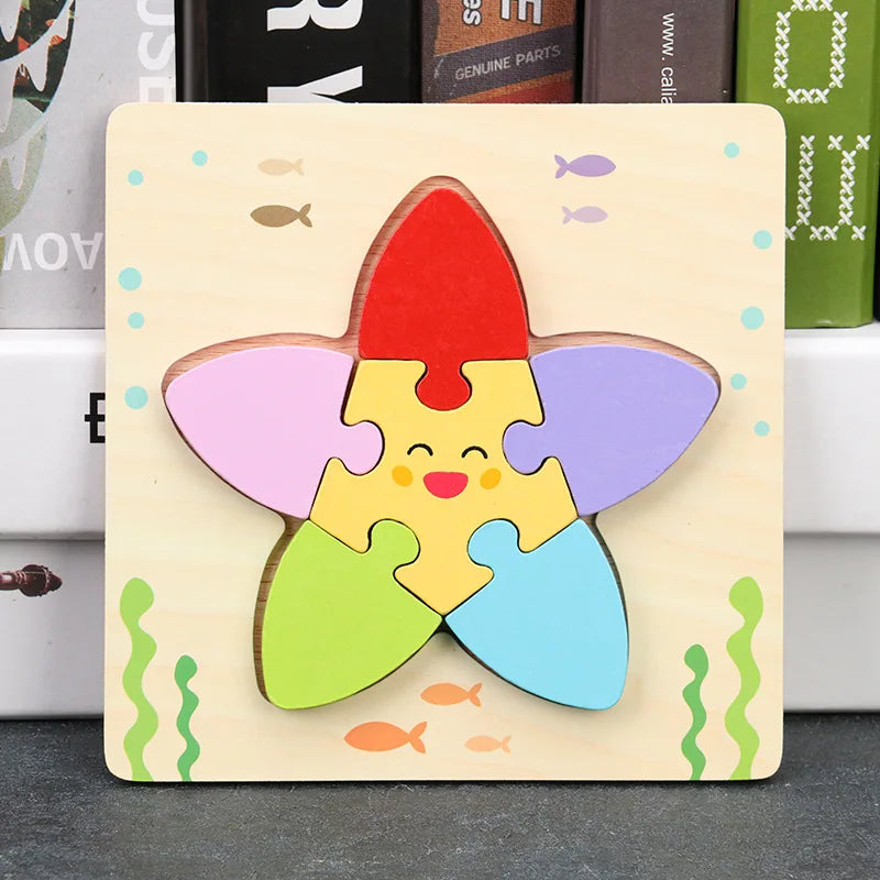 Toyella™ My First Wooden Puzzle | Animal & Vehicle Designs
