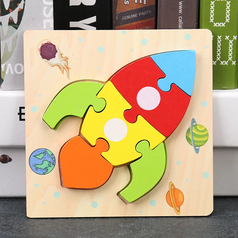 Toyella™ My First Wooden Puzzle | Animal & Vehicle Designs