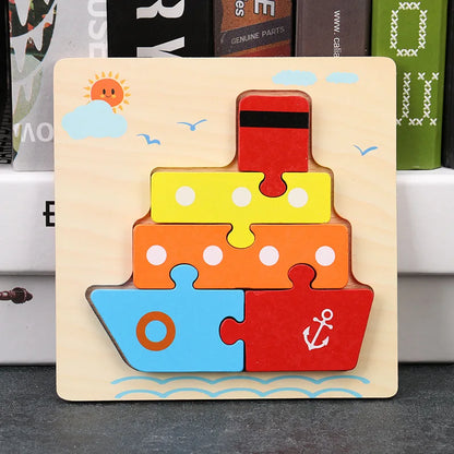 Toyella™ My First Wooden Puzzle | Animal & Vehicle Designs