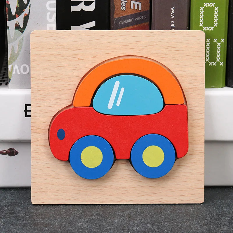 Toyella™ My First Wooden Puzzle | Animal & Vehicle Designs