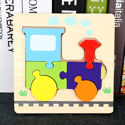 Toyella™ My First Wooden Puzzle | Animal & Vehicle Designs