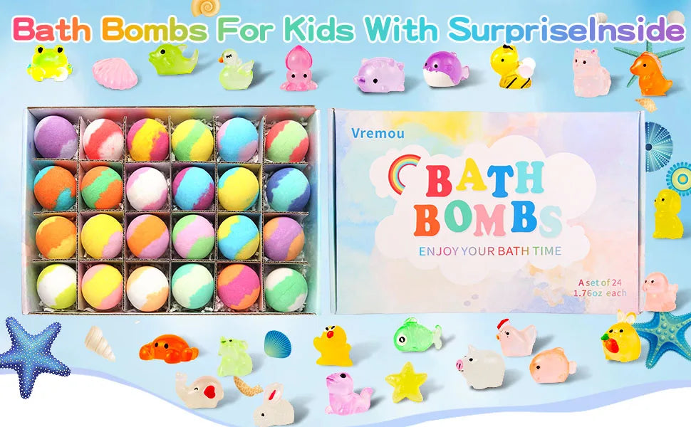 Toyella™ Ocean Surprise Bath Bomb Set (12-Piece or 24-Piece)