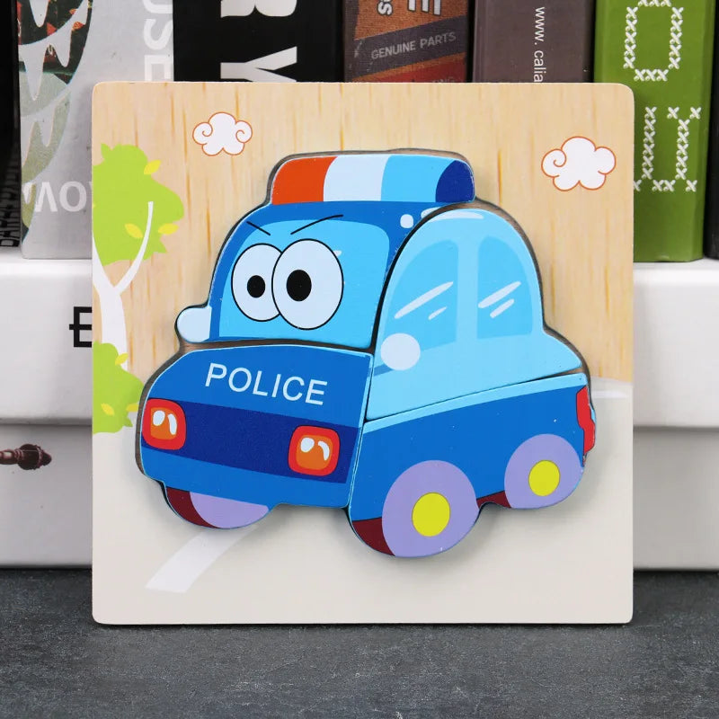 Toyella™ My First Wooden Puzzle | Animal & Vehicle Designs