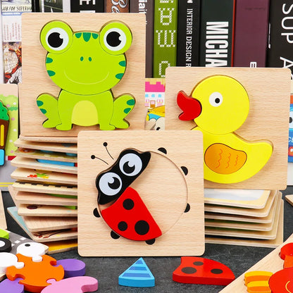 Toyella™ My First Wooden Puzzle | Animal & Vehicle Designs
