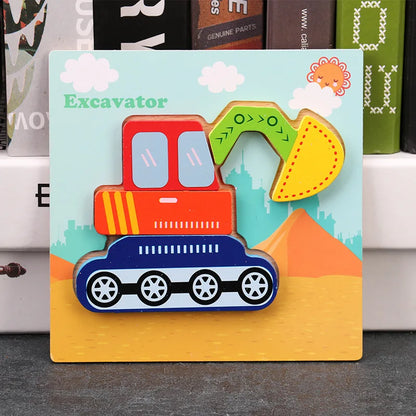 Toyella™ My First Wooden Puzzle | Animal & Vehicle Designs