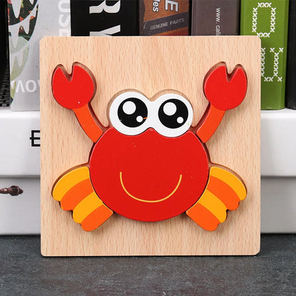 Toyella™ My First Wooden Puzzle | Animal & Vehicle Designs