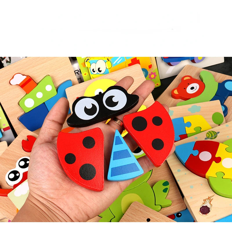 Toyella™ My First Wooden Puzzle | Animal & Vehicle Designs