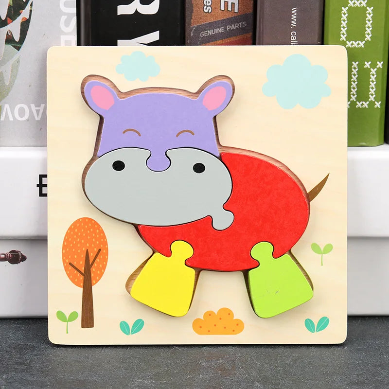 Toyella™ My First Wooden Puzzle | Animal & Vehicle Designs
