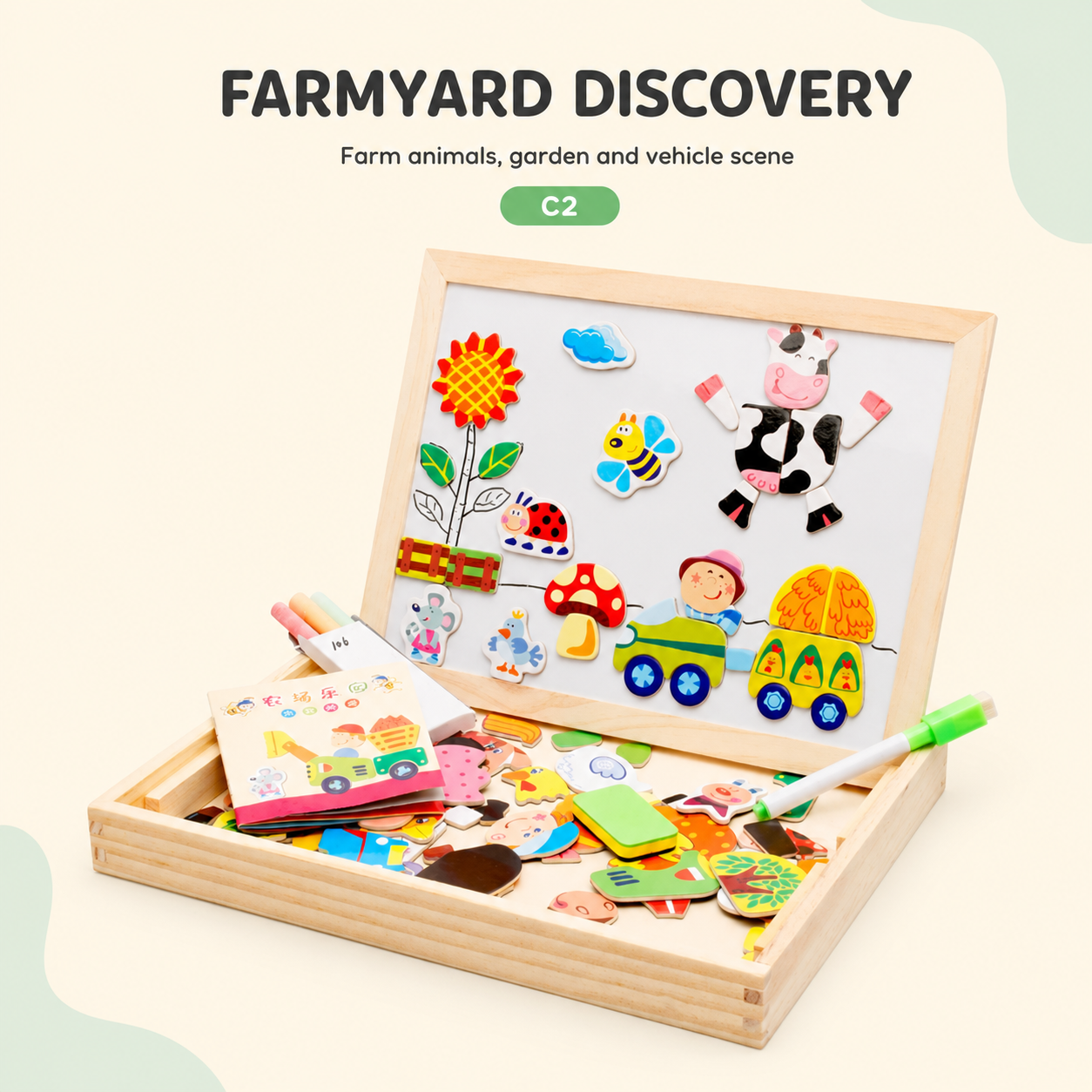 Toyella Magnetic Creative Board Farmyard Discovery variant C2