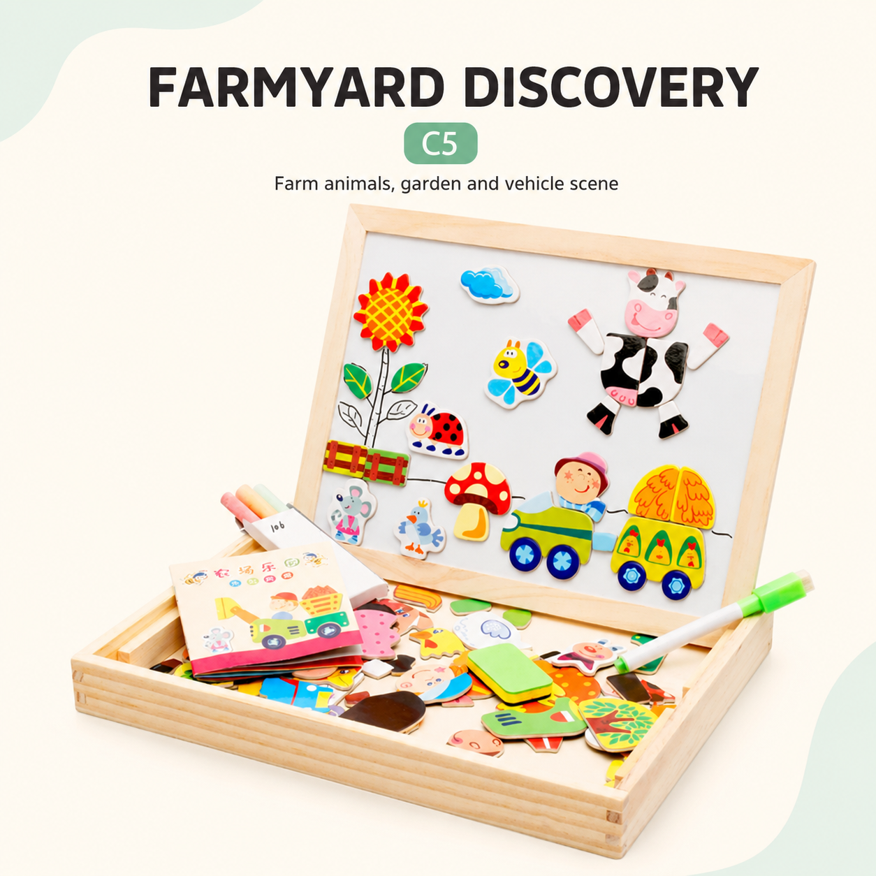 Toyella Magnetic Creative Board Farmyard Discovery variant C5