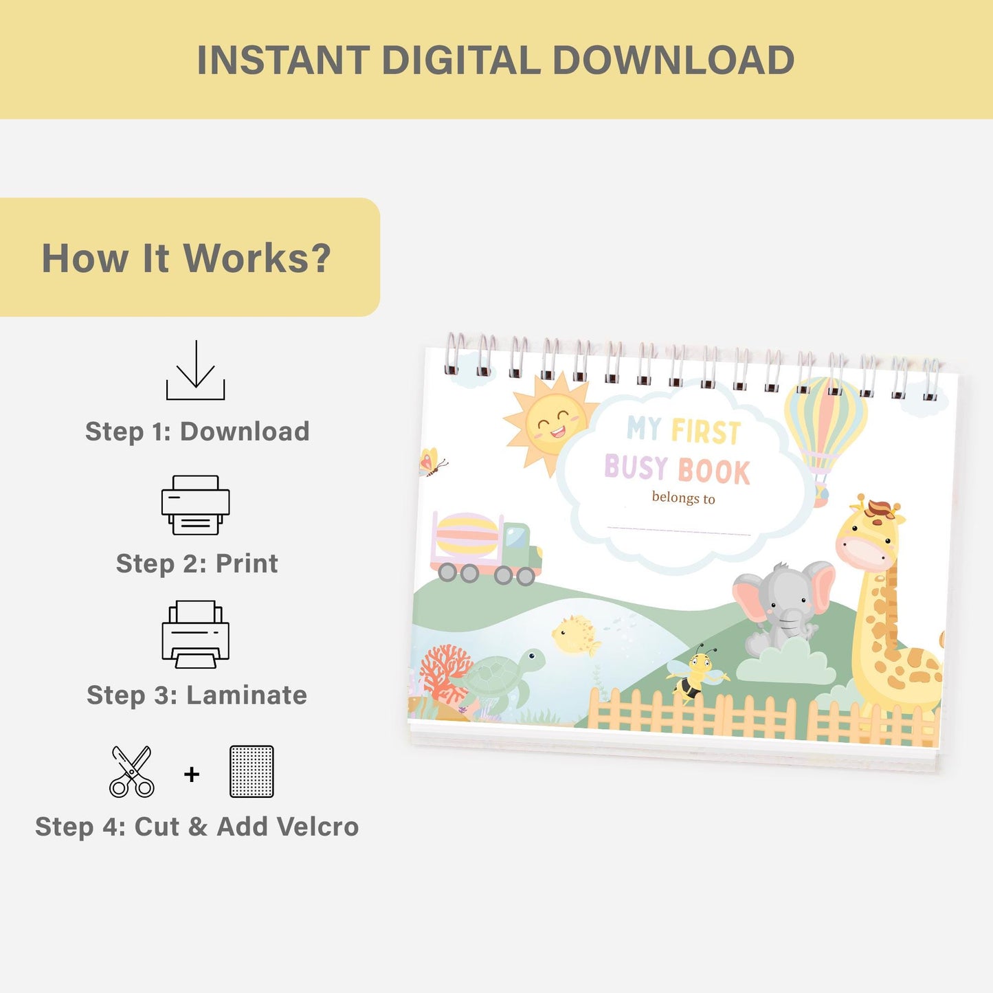 Toyella Printable Busy Book Pack