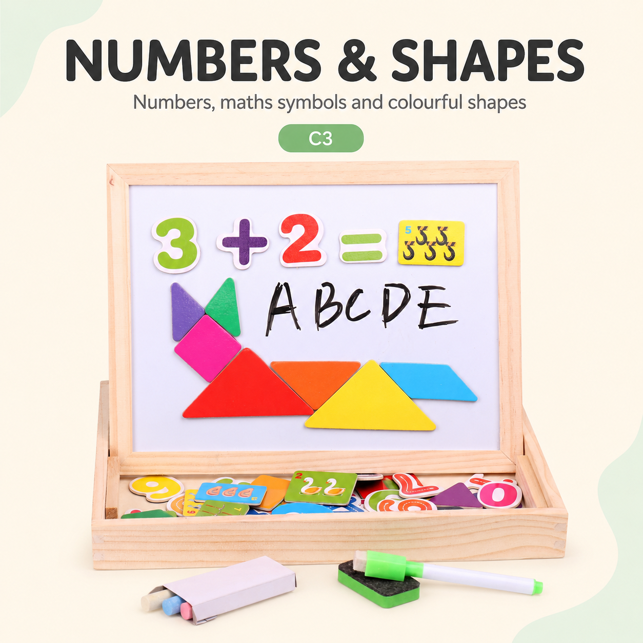 Toyella Magnetic Creative Board Numbers and Shapes variant C3