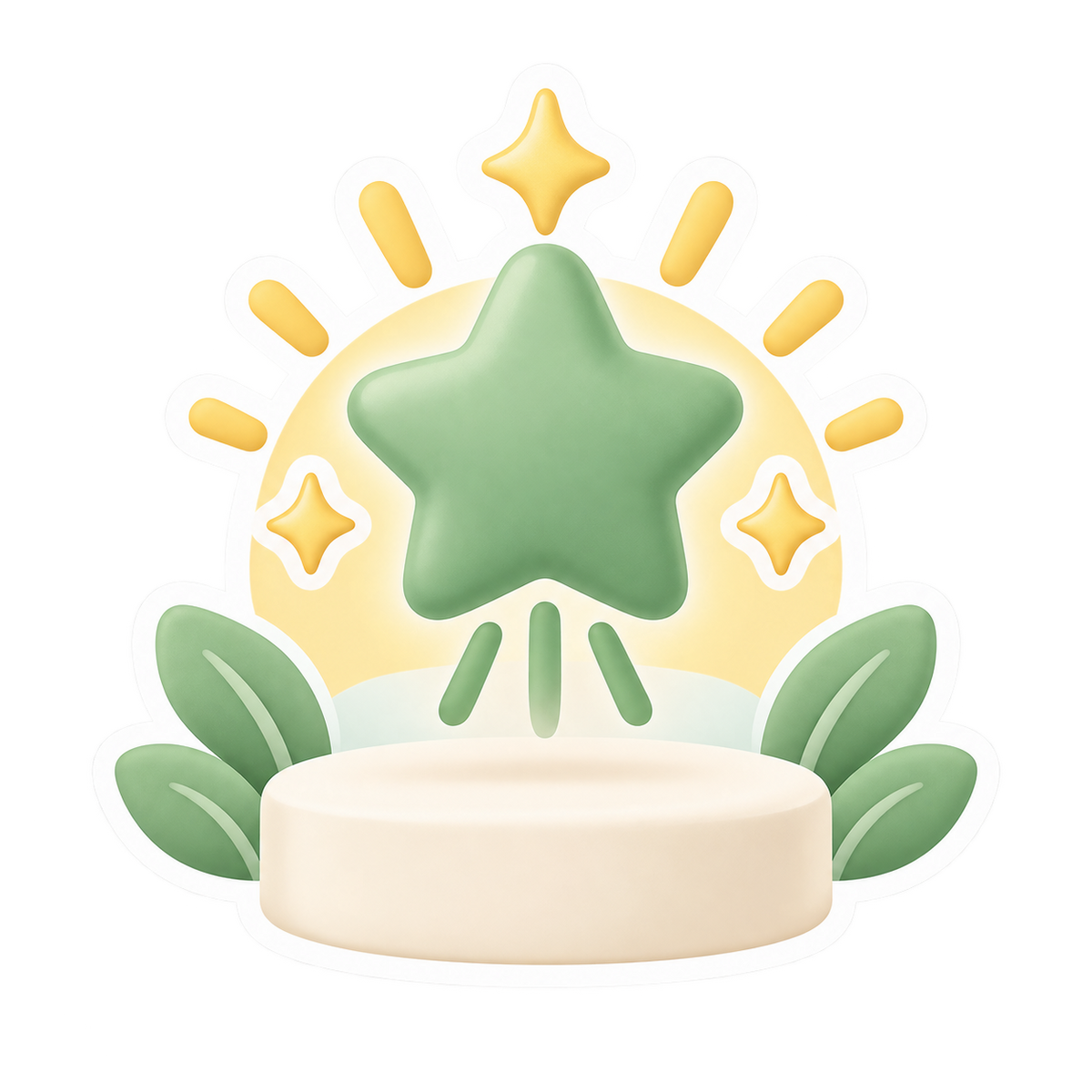 Growing confidence sticker icon