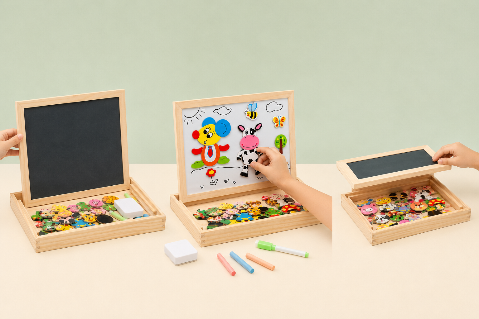 Opening, creating and storing with the Toyella activity board