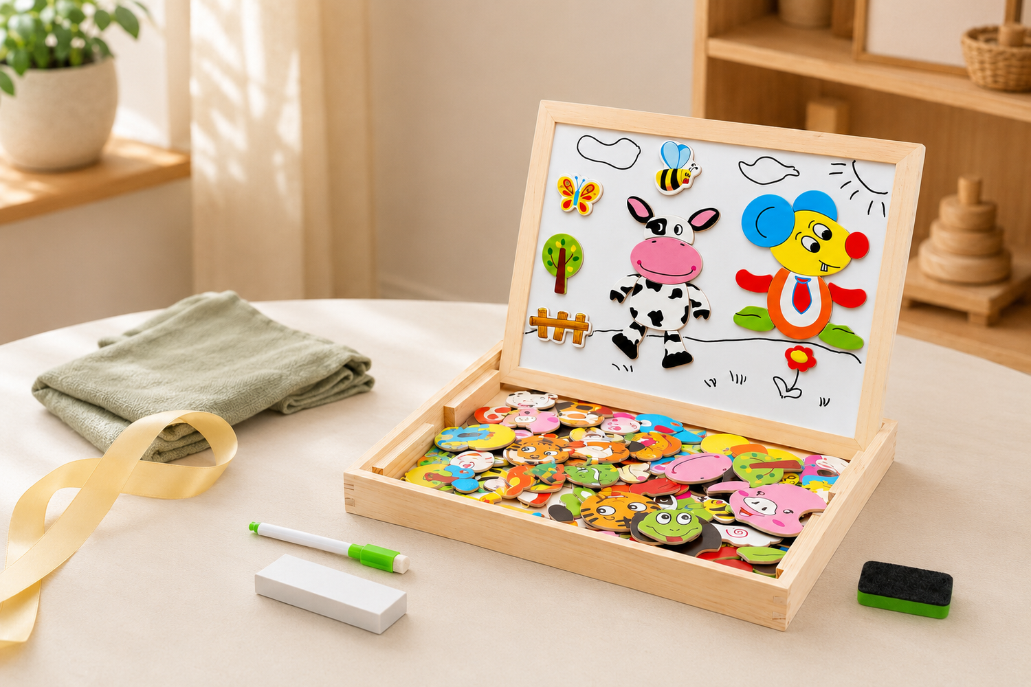 Gift-ready Toyella magnetic creative board display