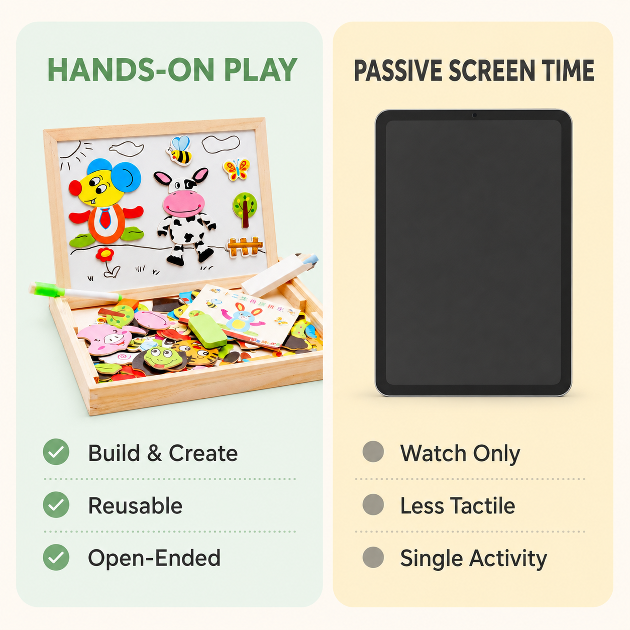 Toyella Magnetic Creative Board as a thoughtful screen-free gift for ages three and up
