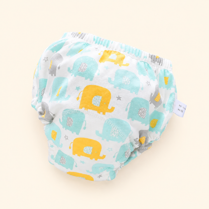 Toyella potty training pants - Elephant - cream background