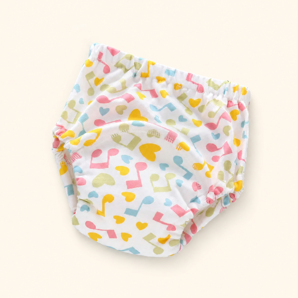 Toyella potty training pants - Music - cream background