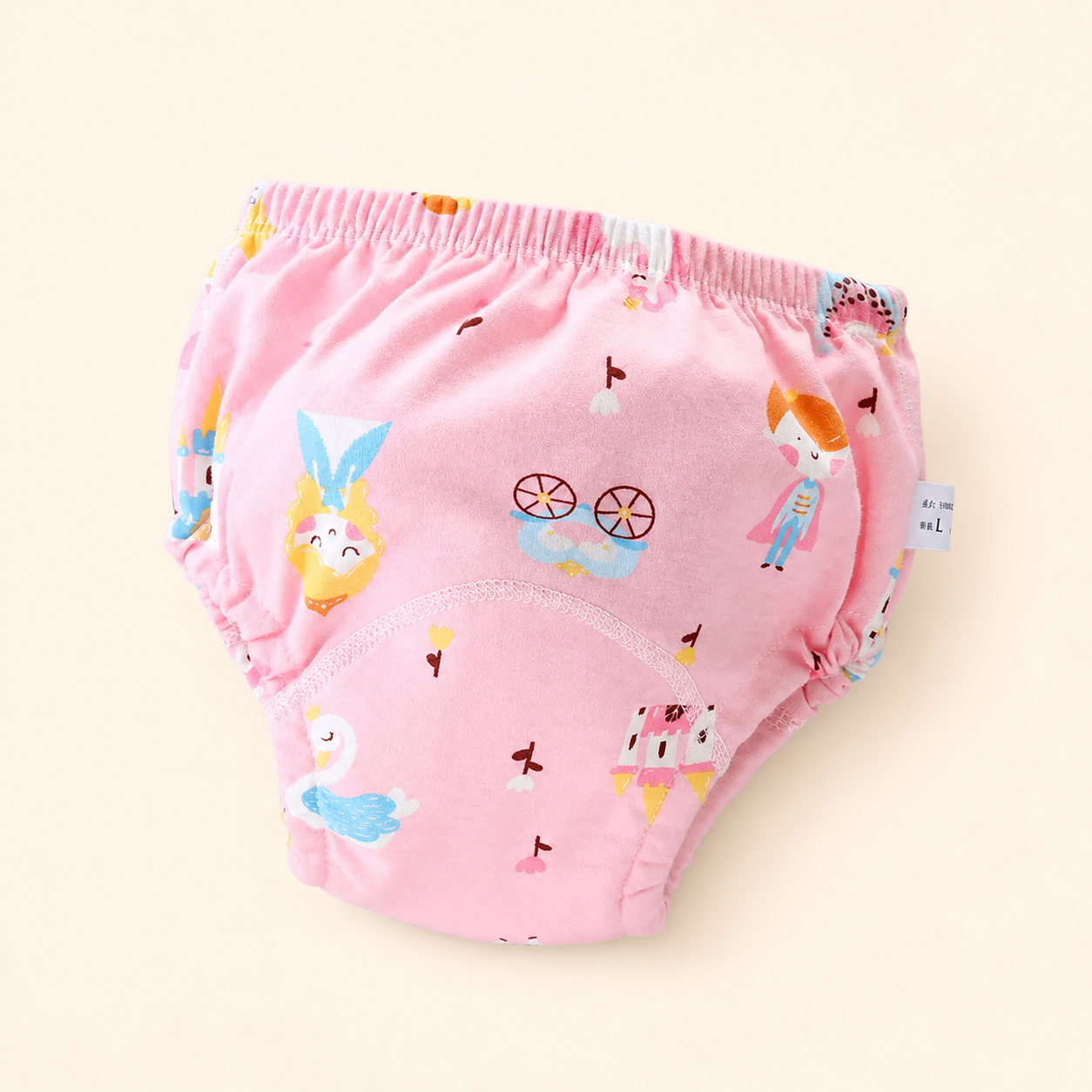 Toyella potty training pants - The Little Princess - cream background