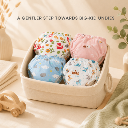 A gentler step towards big-kid underwear with Toyella training pants
