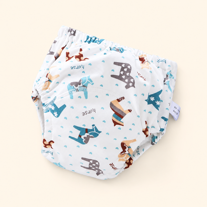 Toyella potty training pants - Trojan horse - cream background
