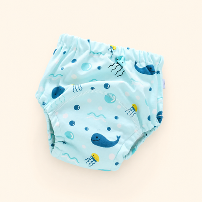 Toyella potty training pants - Underwater world - cream background