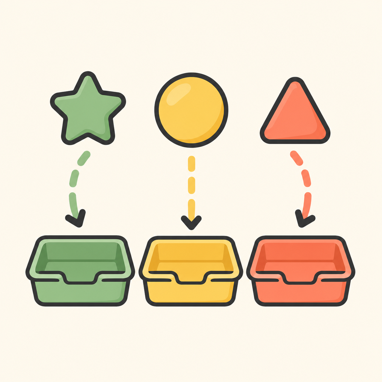 Sorting learning skill icon for Toyella Magnetic Creative Board
