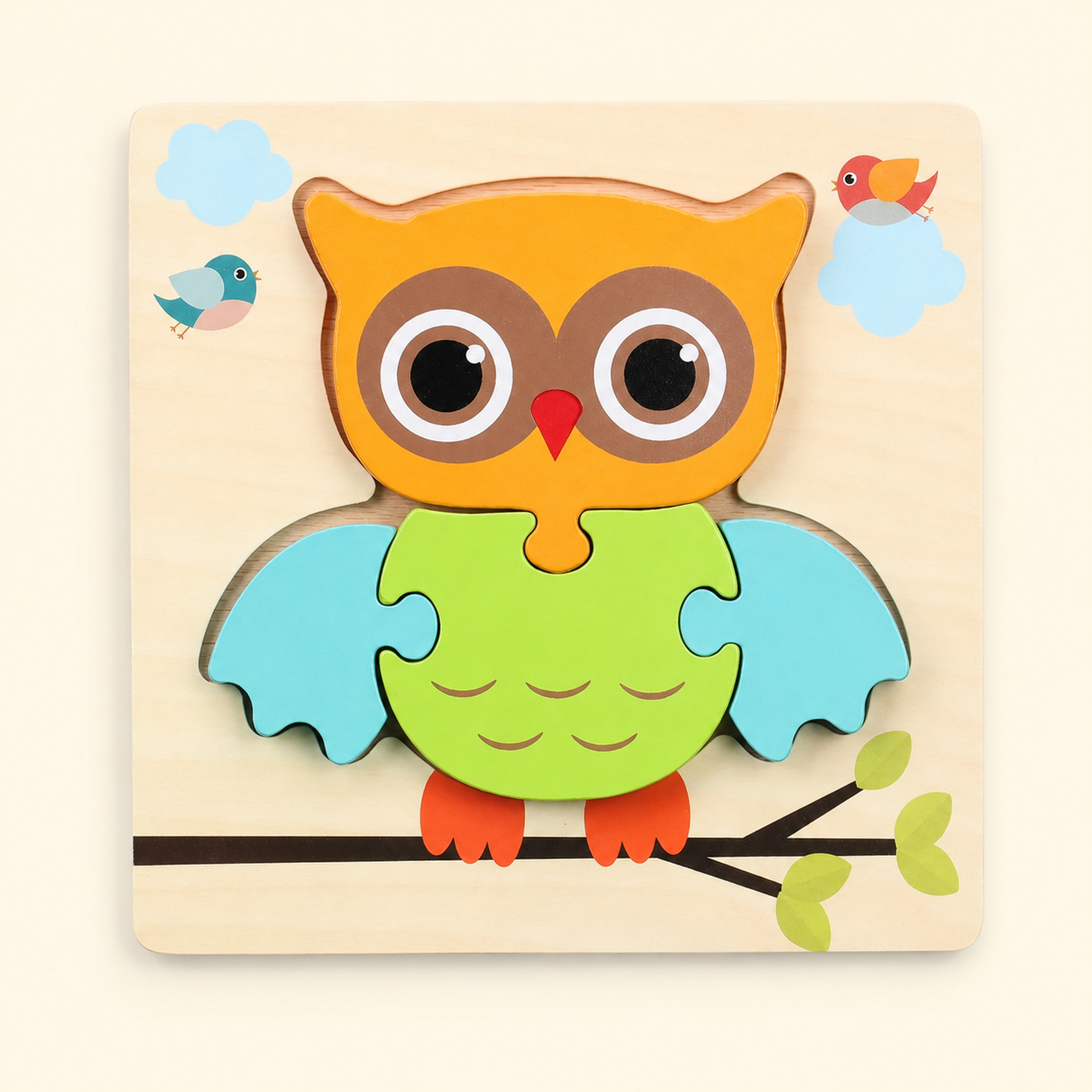 Toyella My First Wooden Puzzle - Design 9 - cream background