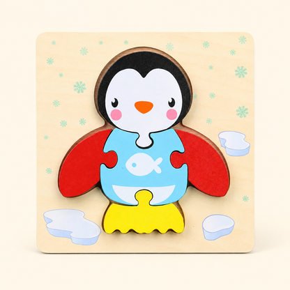 Toyella My First Wooden Puzzle - Design 12 - cream background