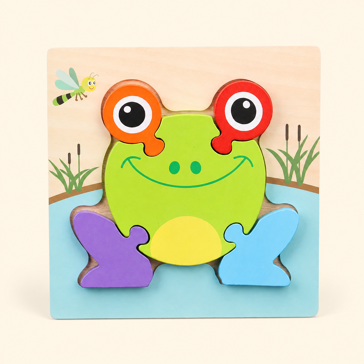 Toyella My First Wooden Puzzle - Design 14 - cream background