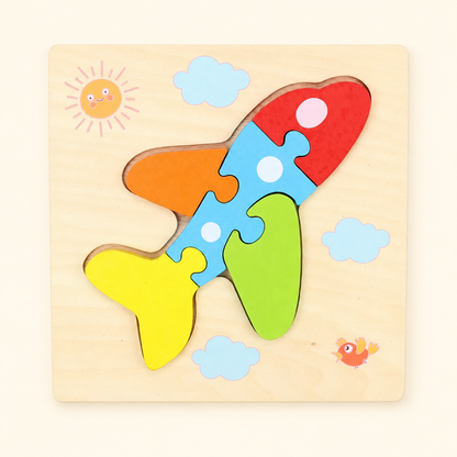 Toyella My First Wooden Puzzle - Design 17 - cream background