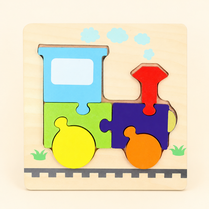 Toyella My First Wooden Puzzle - Design 18 - cream background
