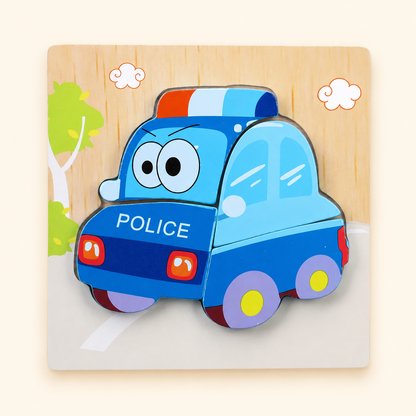 Toyella My First Wooden Puzzle - Design 22 - cream background