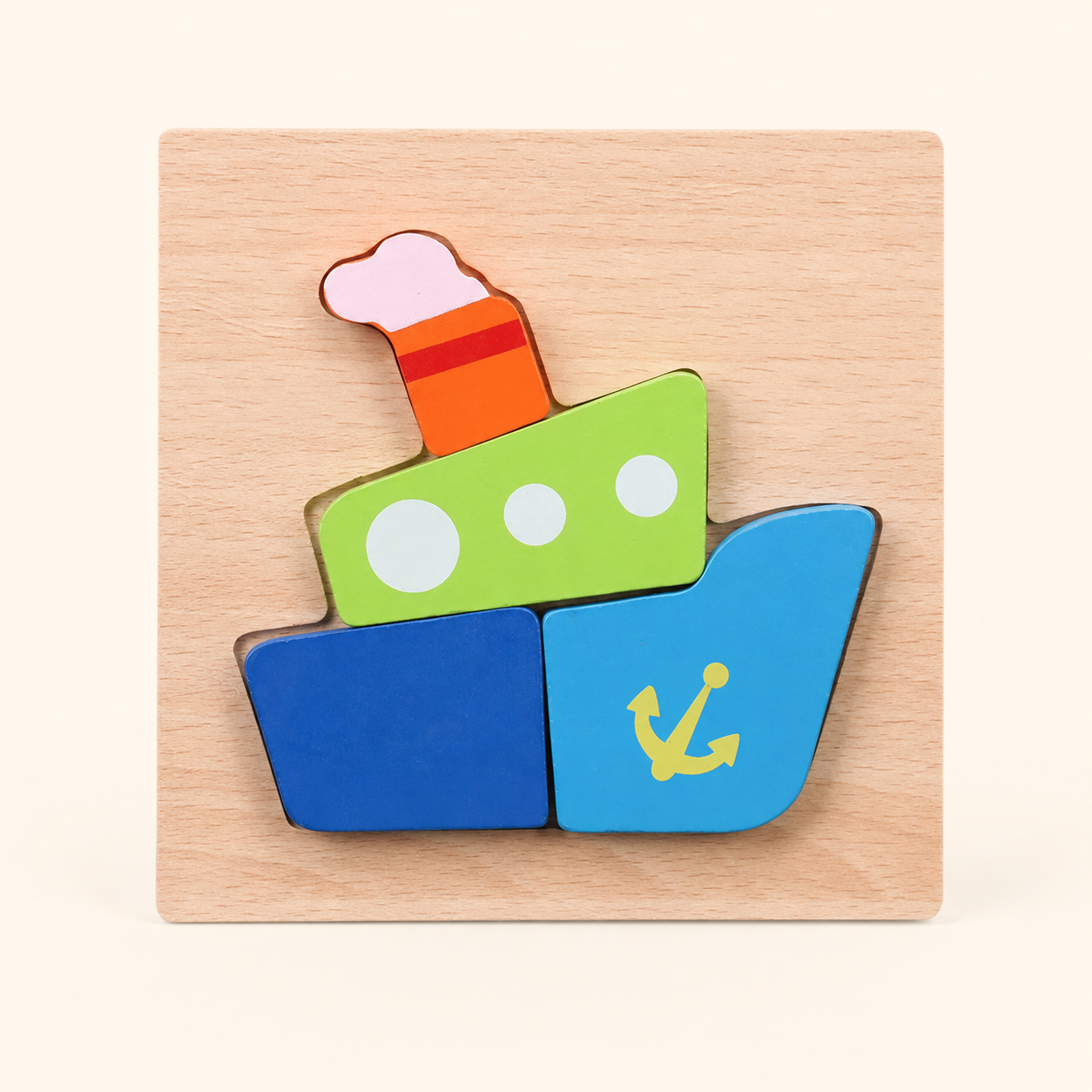 Toyella My First Wooden Puzzle - Design 24 - cream background