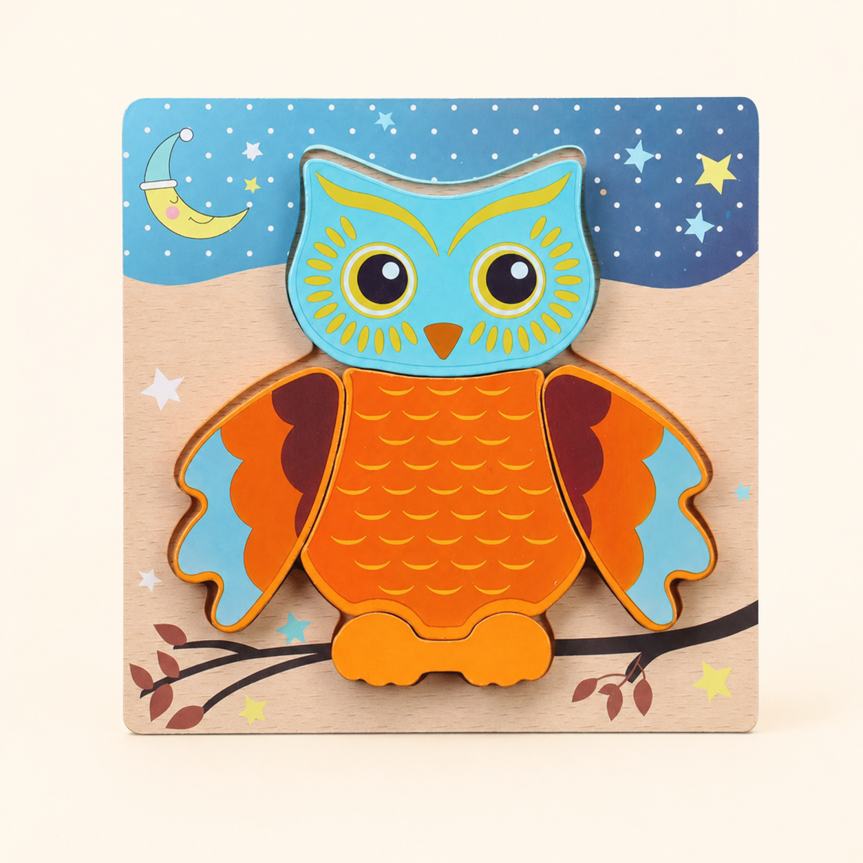 Toyella My First Wooden Puzzle - Design 25 - cream background